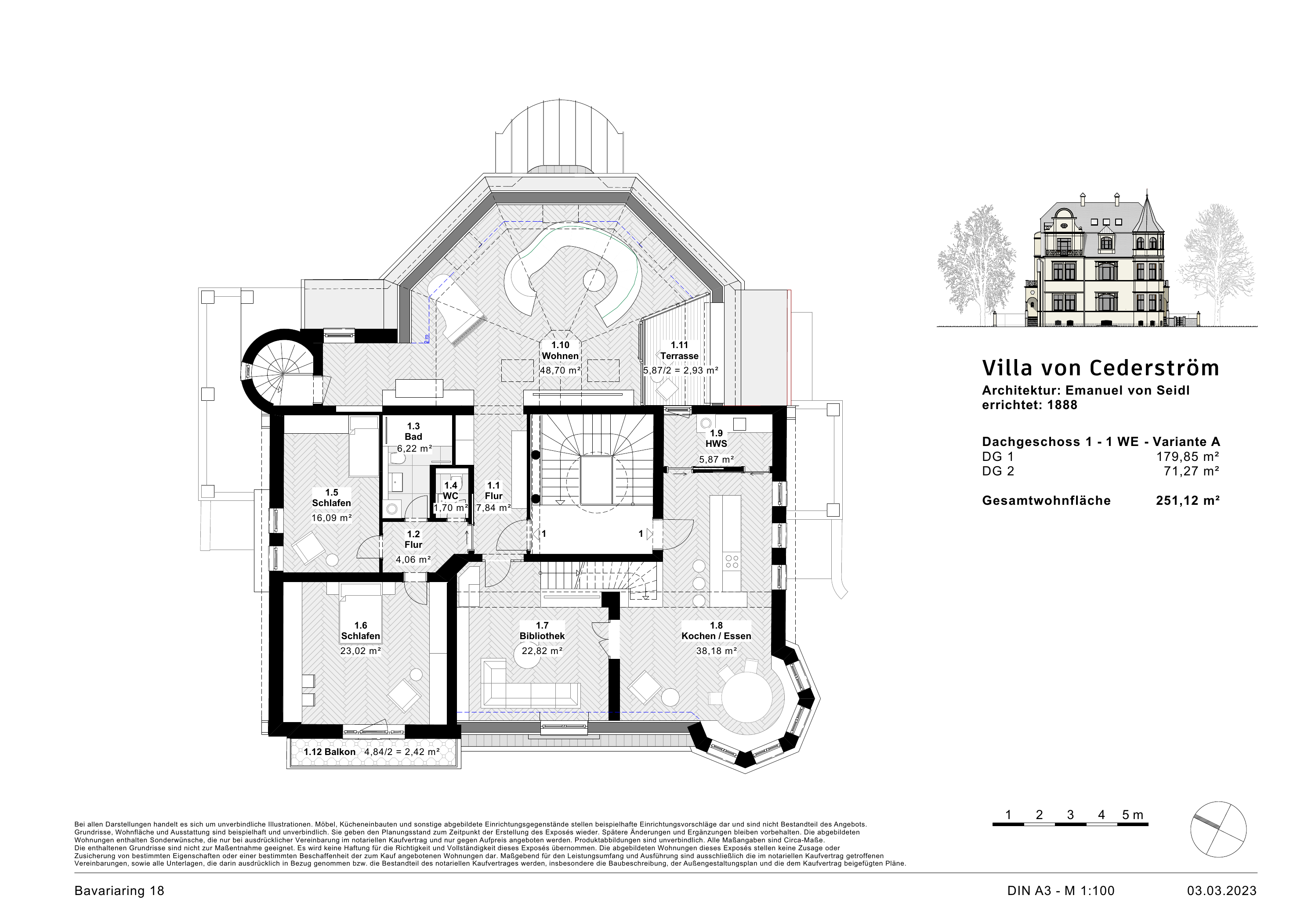 Grundriss DG 1 · Variante A
