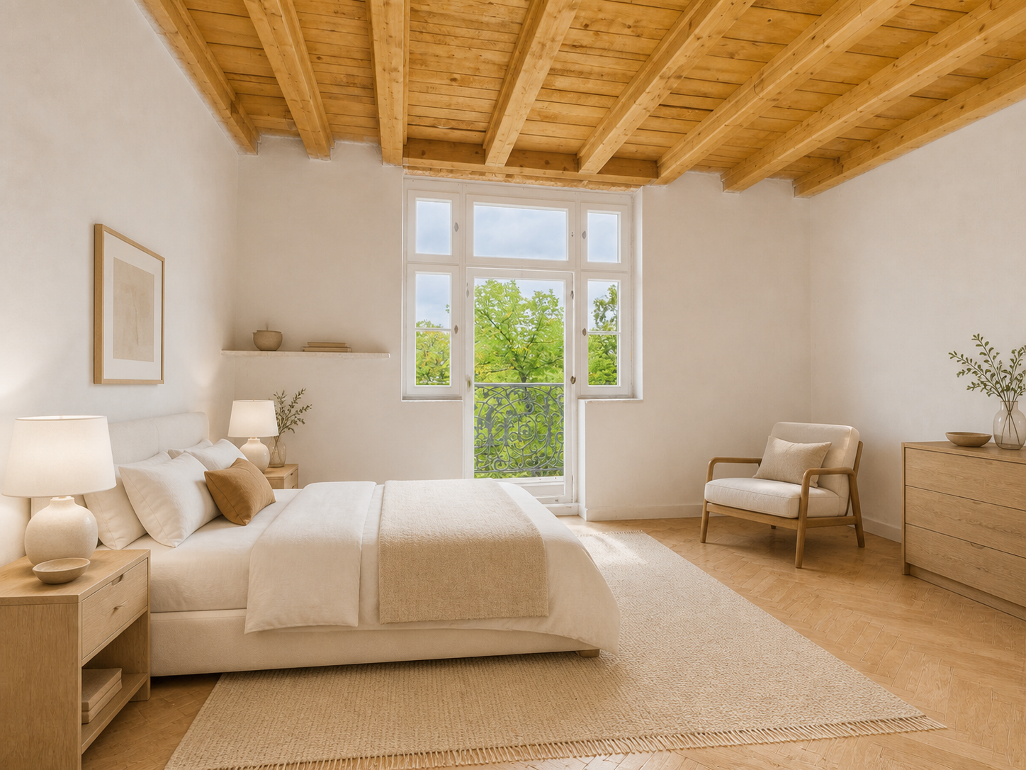 Unverbindliche Visualisierung: Schlafzimmer mit Balkon